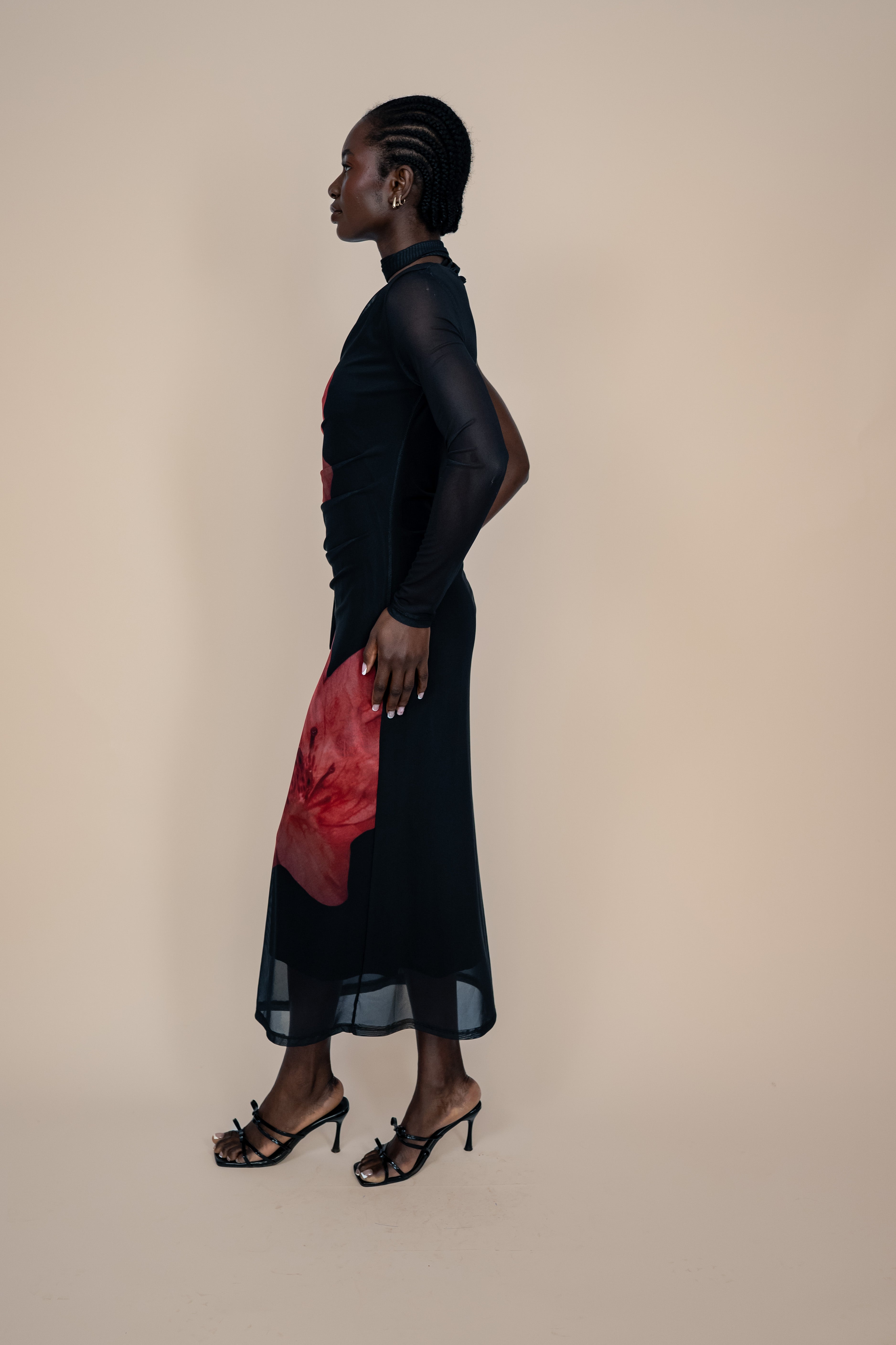 One-Shoulder Floral Dress
