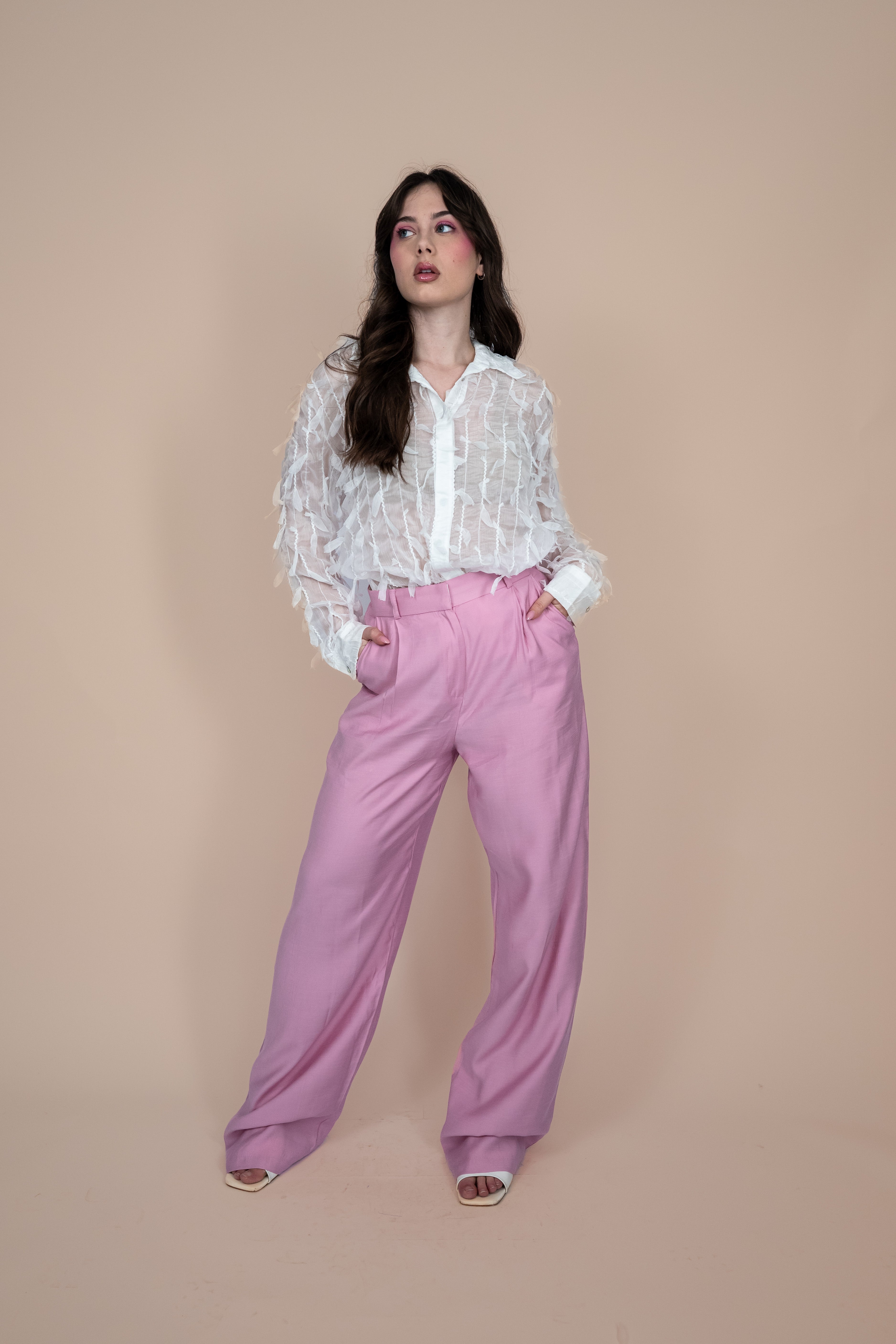 Blush Linen Pants