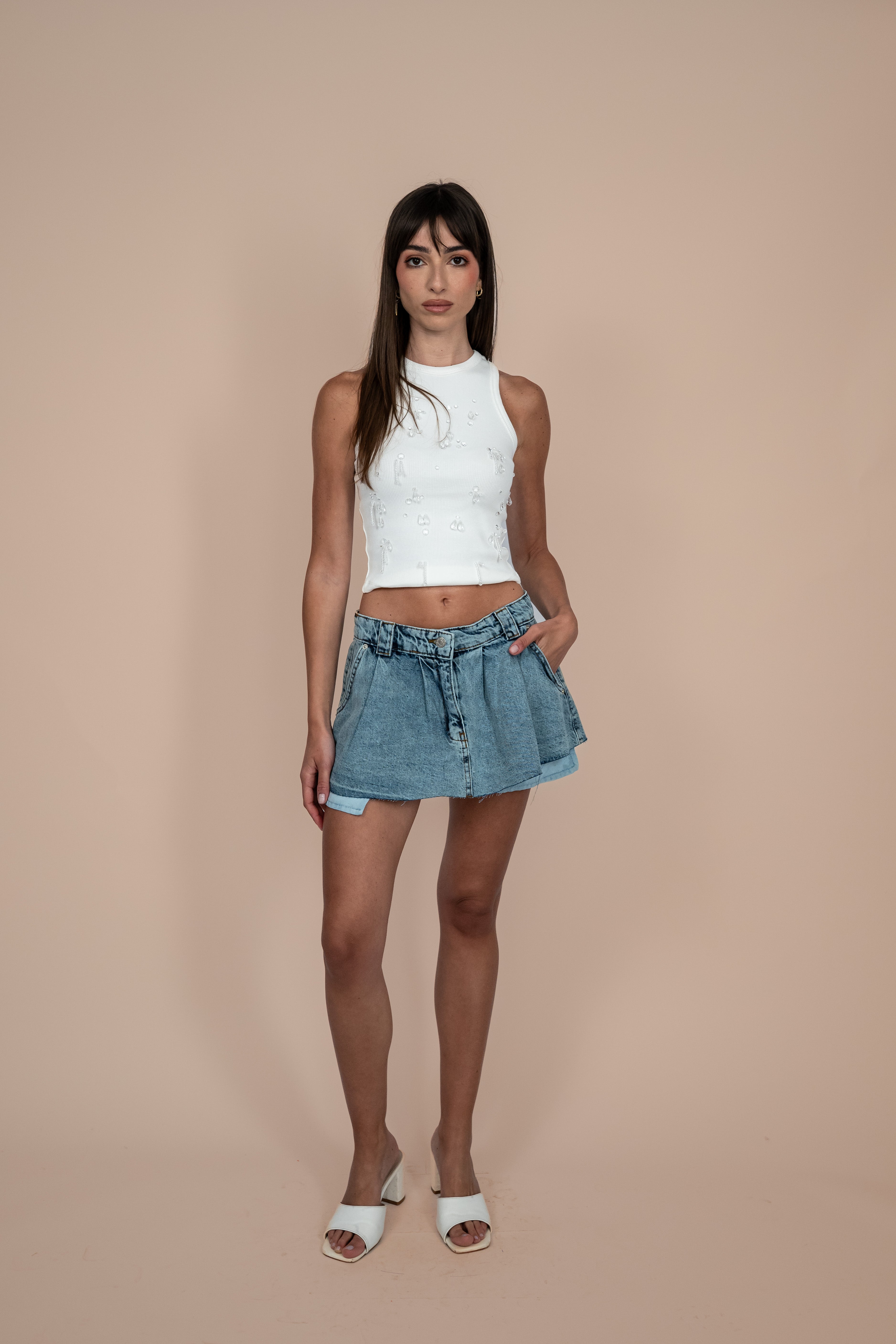 Urban Denim Skirt - Light Wash