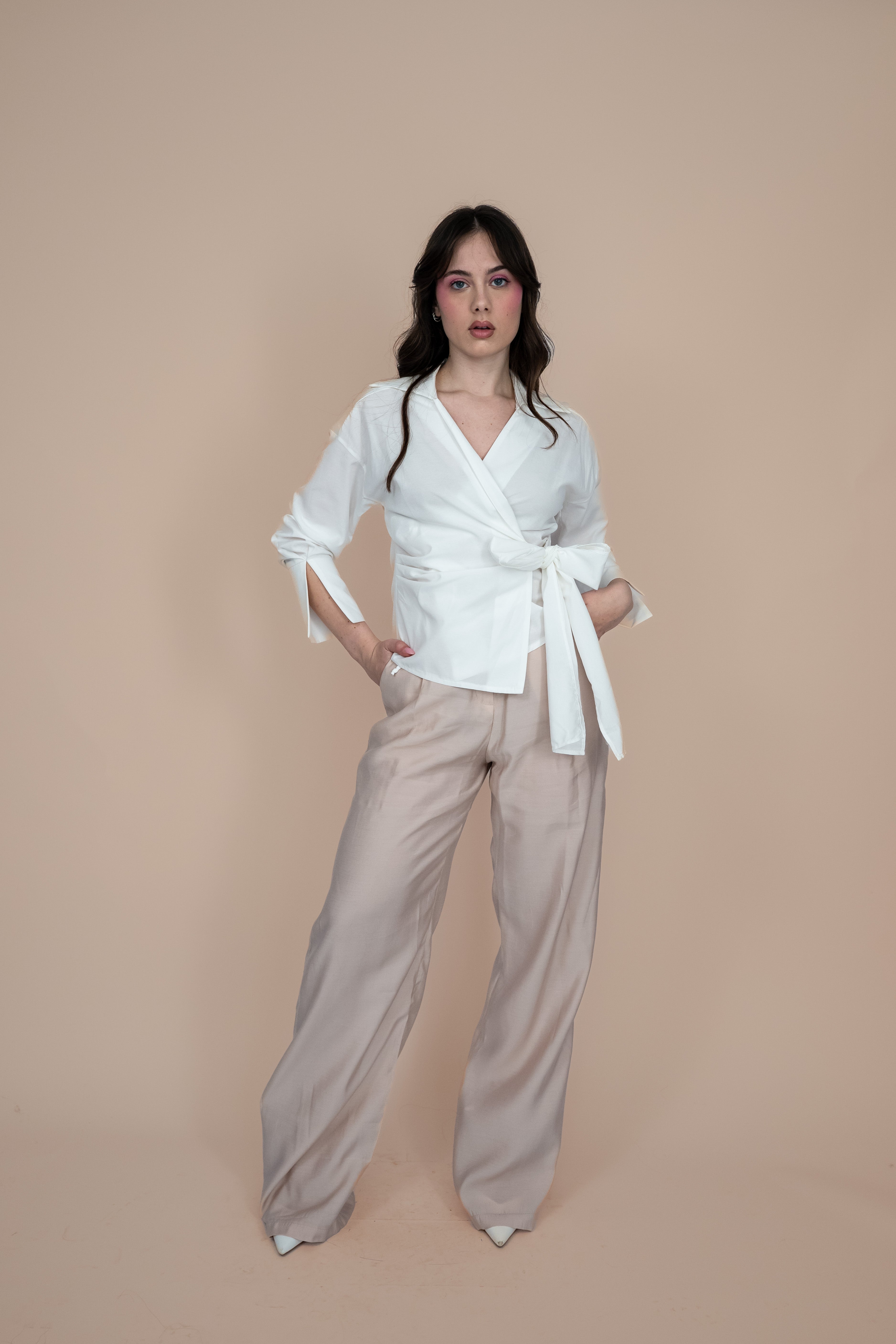 White Bow Shirt